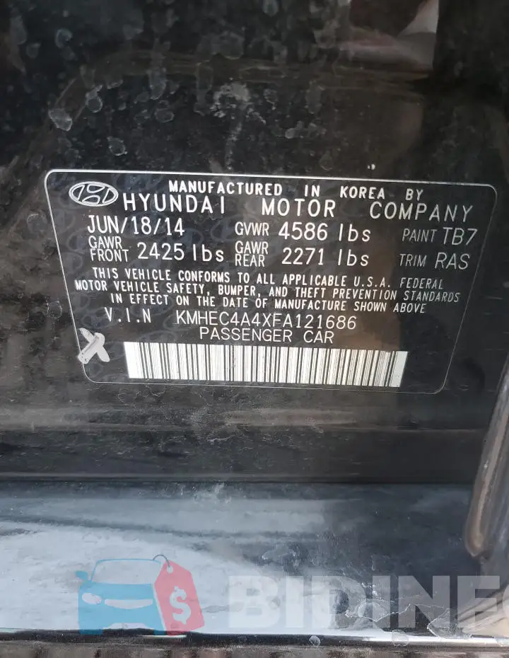 KMHEC4A4XFA121686 Photo# 12