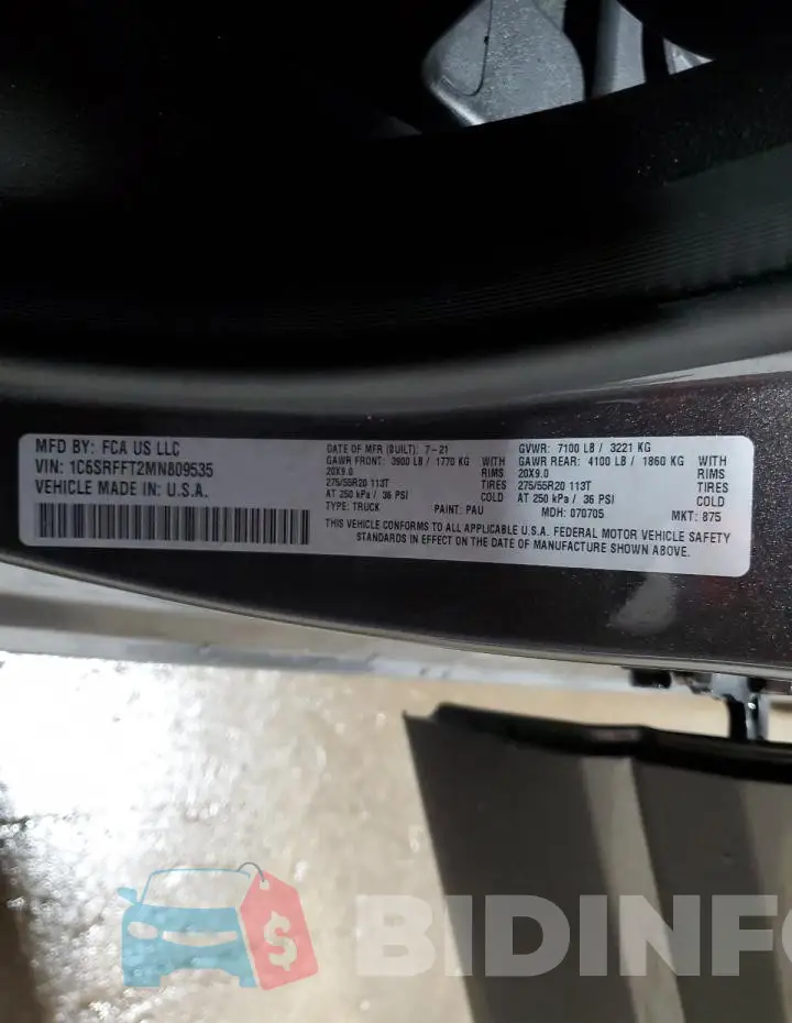 1C6SRFFT2MN809535 Photo# 13