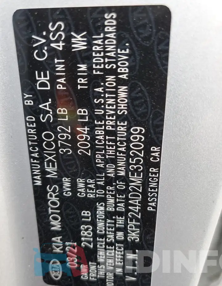 3KPF24AD2ME352099 Photo# 13