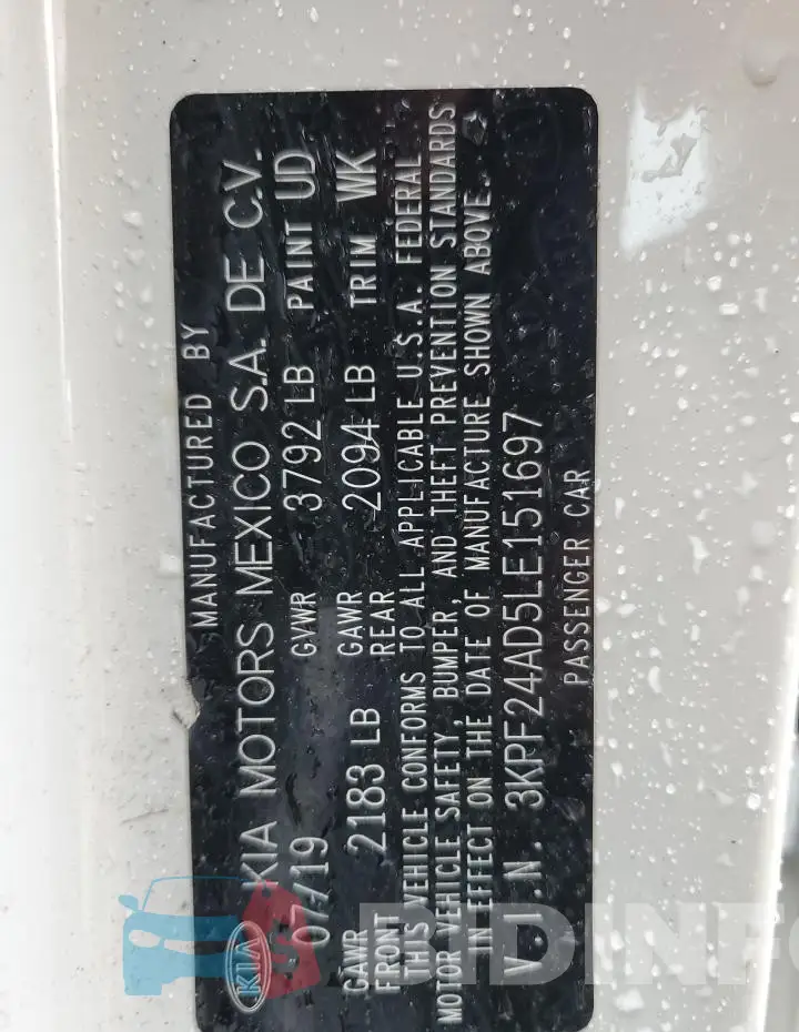 3KPF24AD5LE151697 Photo# 12