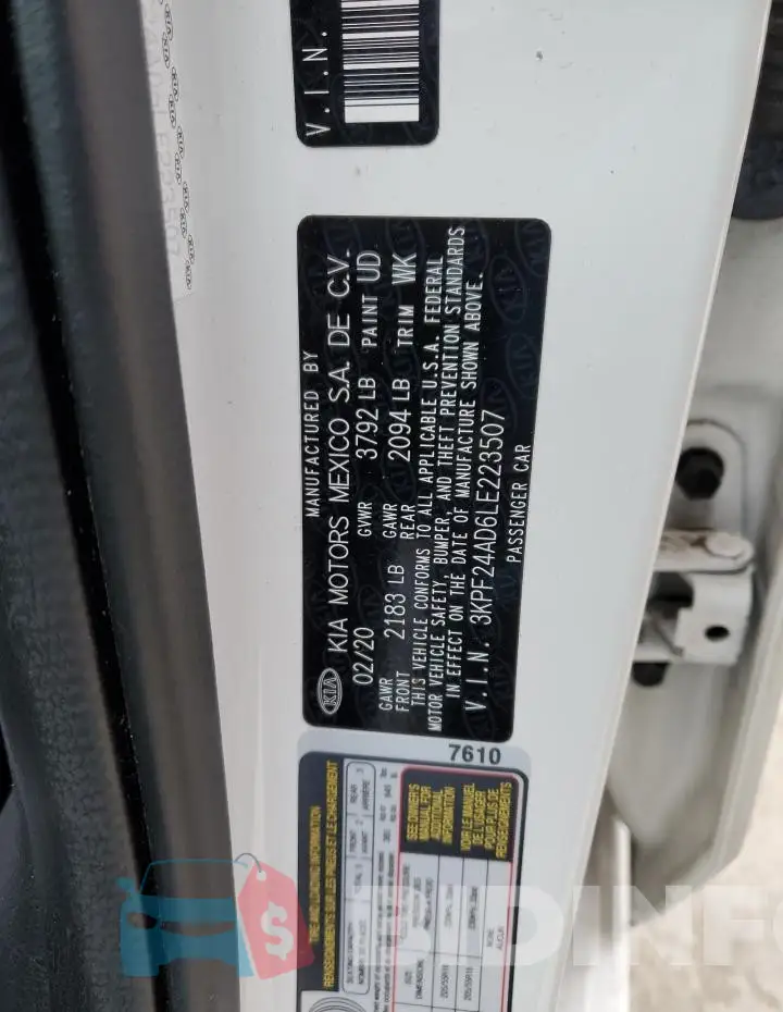 3KPF24AD6LE223507 Photo# 12