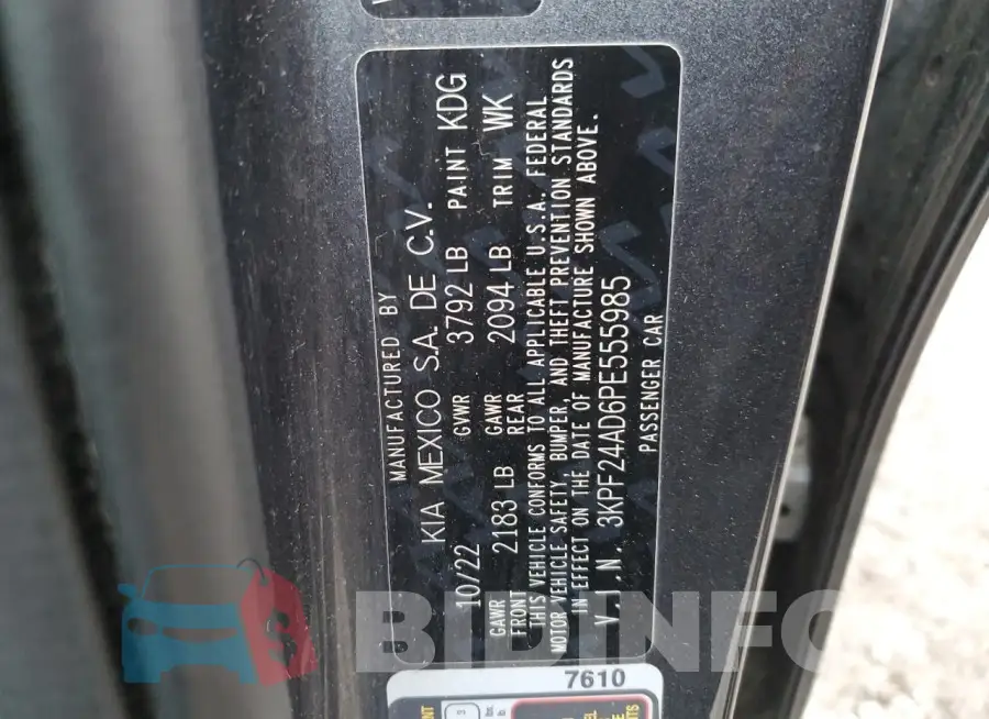 3KPF24AD6PE555985 Photo# 12