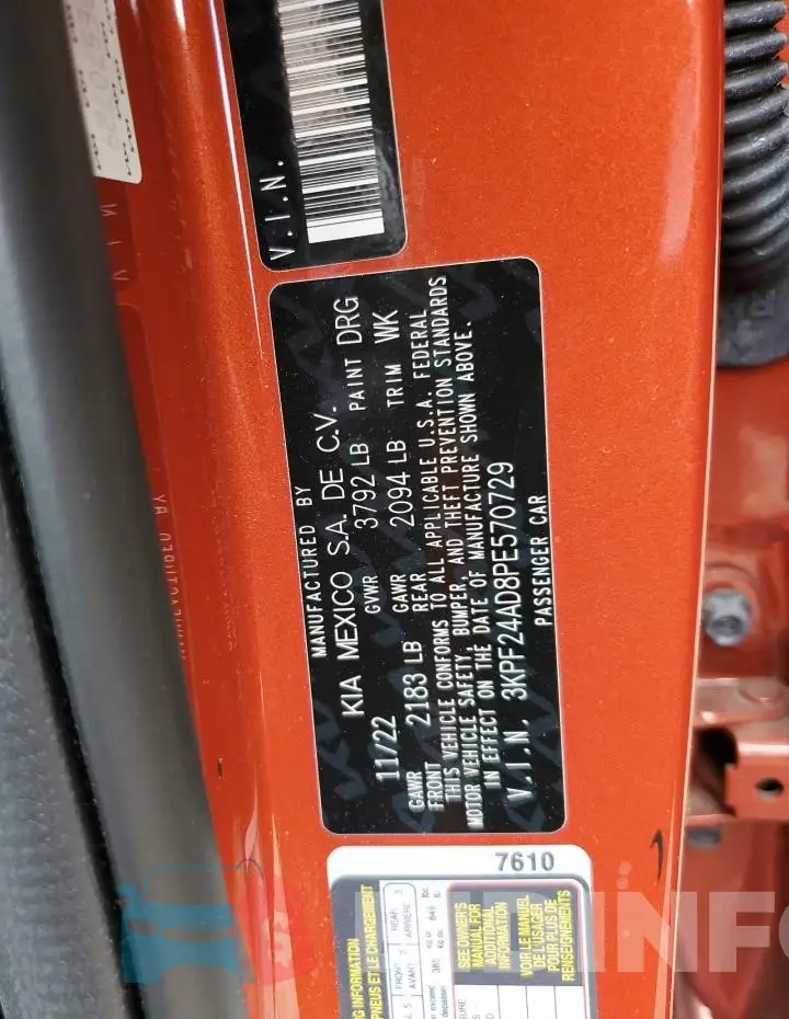 3KPF24AD8PE570729 Photo# 12