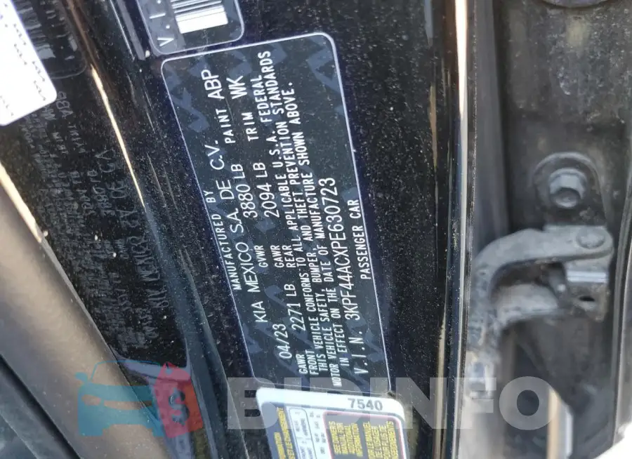 3KPF44ACXPE630723 Photo# 12