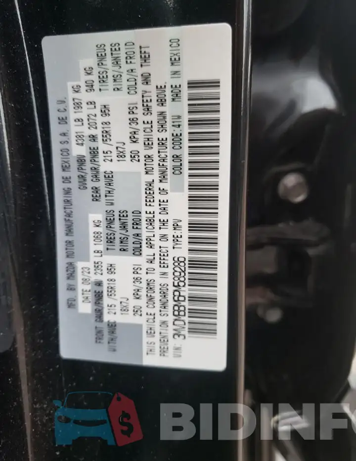 3MVDMBBM6PM589286 Photo# 12