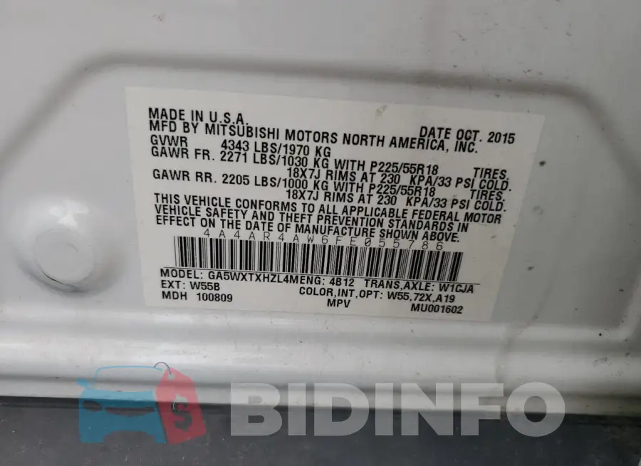 4A4AR4AW6FE055786 Photo# 13