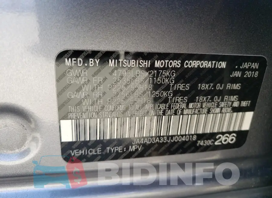 JA4AD3A33JJ004018 Photo# 13