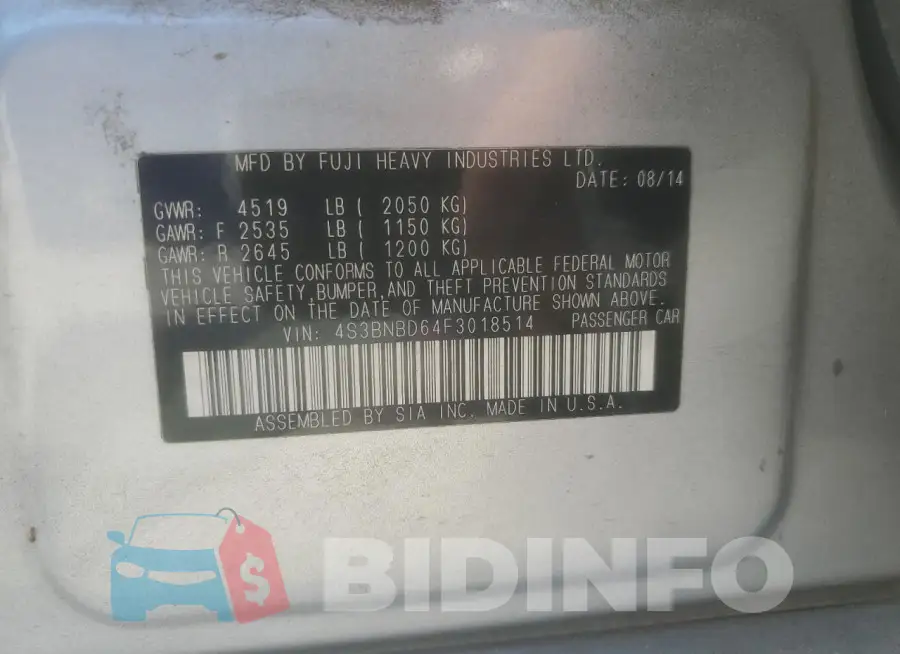 4S3BNBD64F3018514 Photo# 12