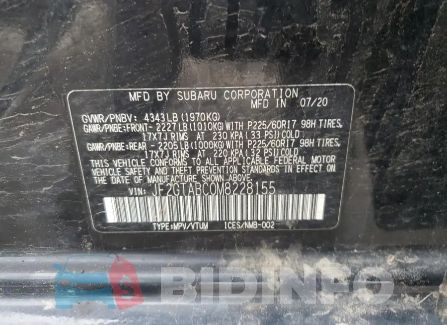 JF2GTABC0M8228155 Photo# 13