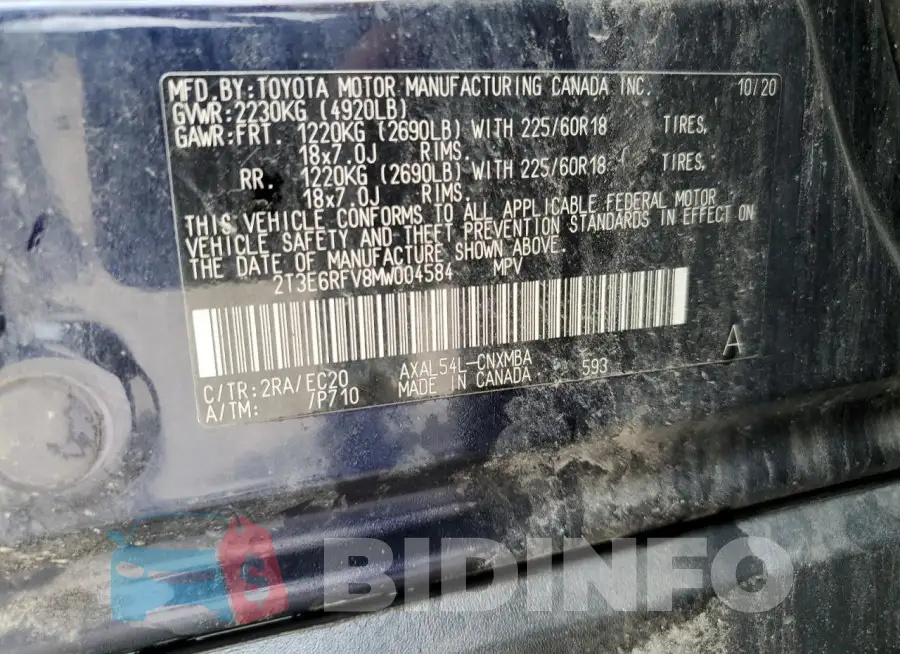 2T3E6RFV8MW004584 Photo# 13
