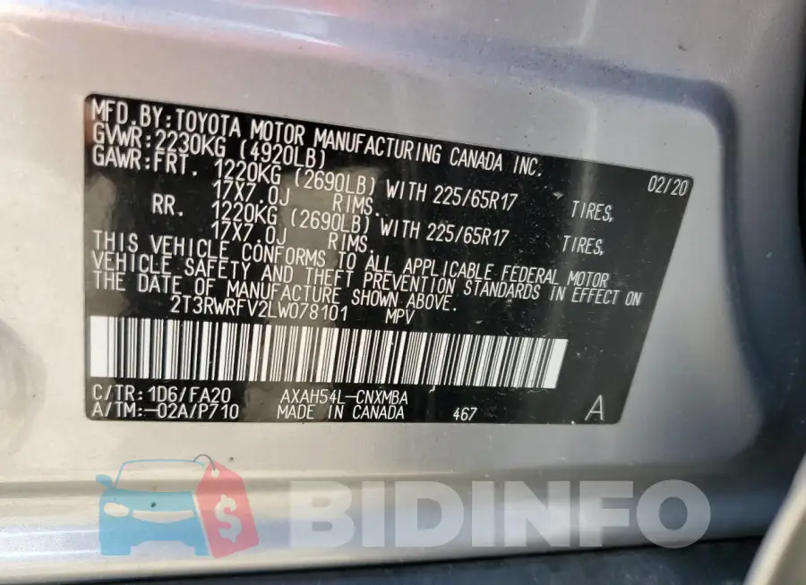 2T3RWRFV2LW078101 Photo# 13