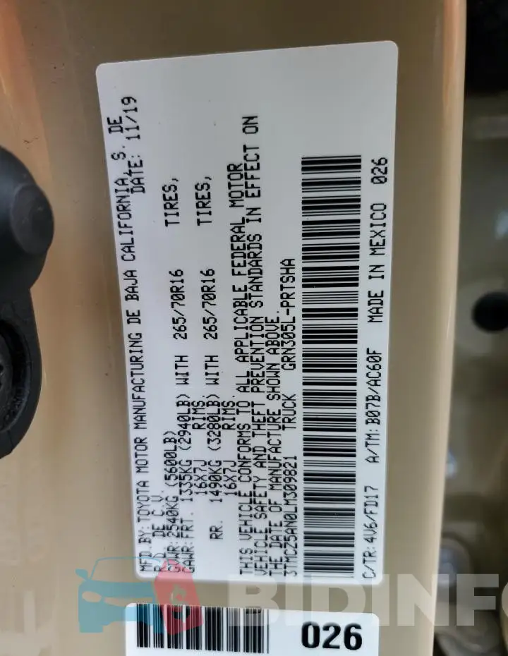 3TMCZ5AN0LM309821 Photo# 12