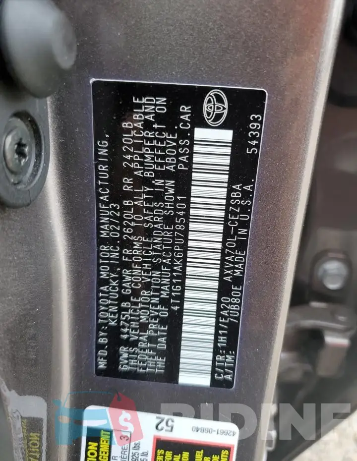 4T1G11AK6PU785401 Photo# 12
