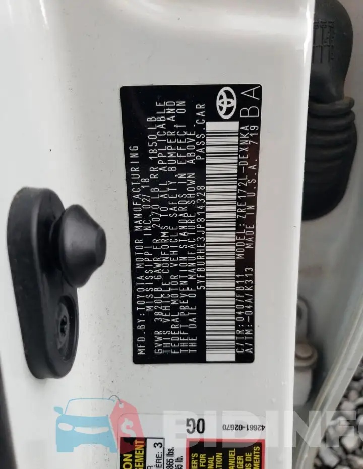5YFBURHE3JP814328 Photo# 12