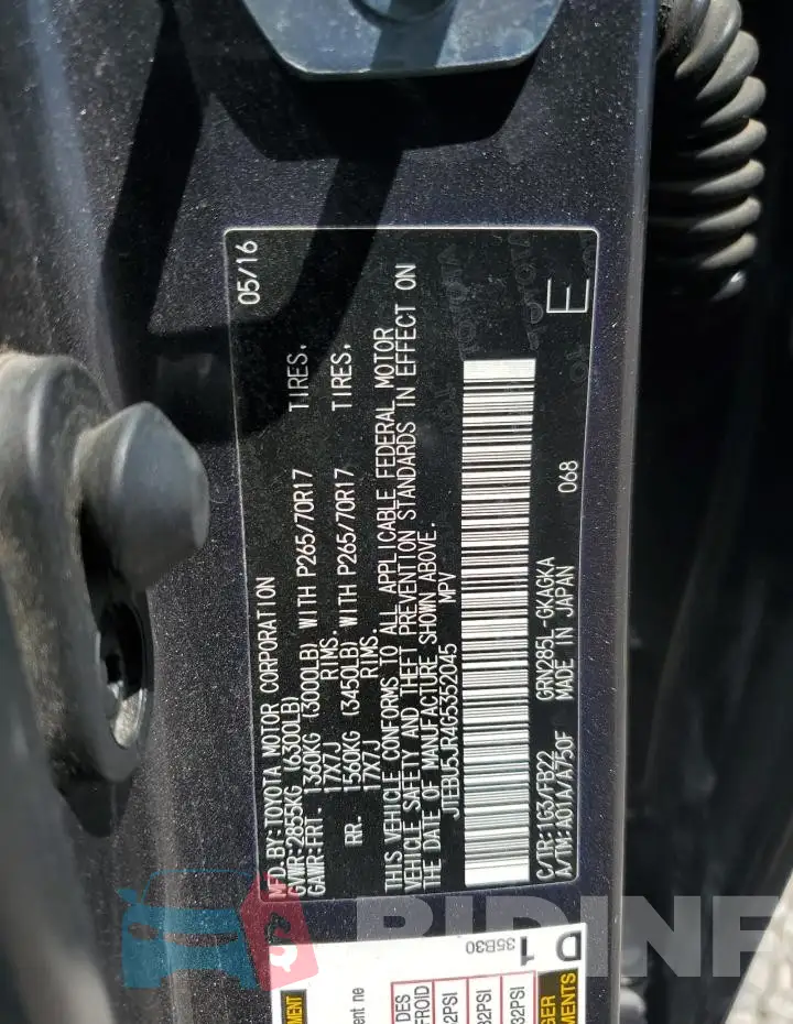 JTEBU5JR4G5352045 Photo# 12