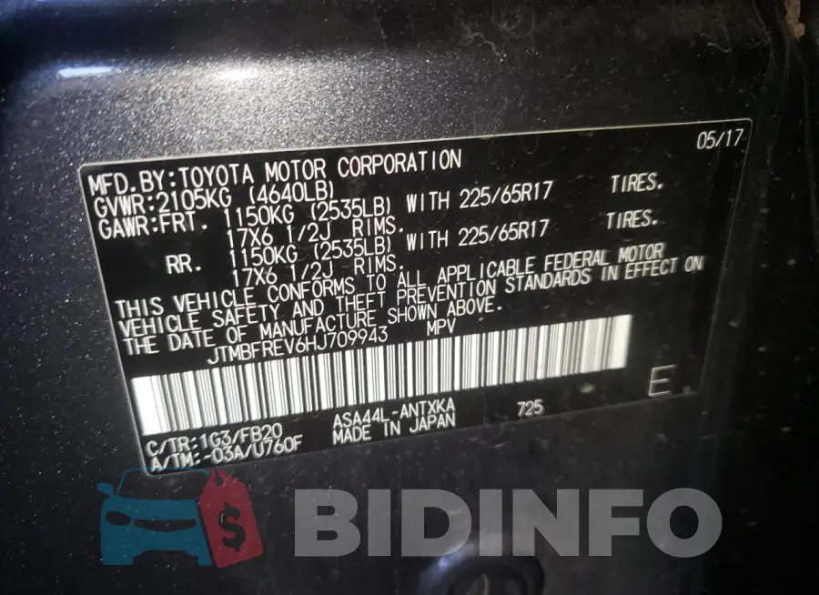 JTMBFREV6HJ709943 Photo# 12