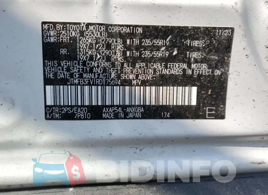 JTMFB3FV1RD175694 Photo# 14