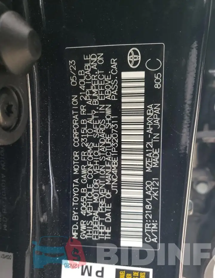 JTNC4MBE1P3207311 Photo# 12