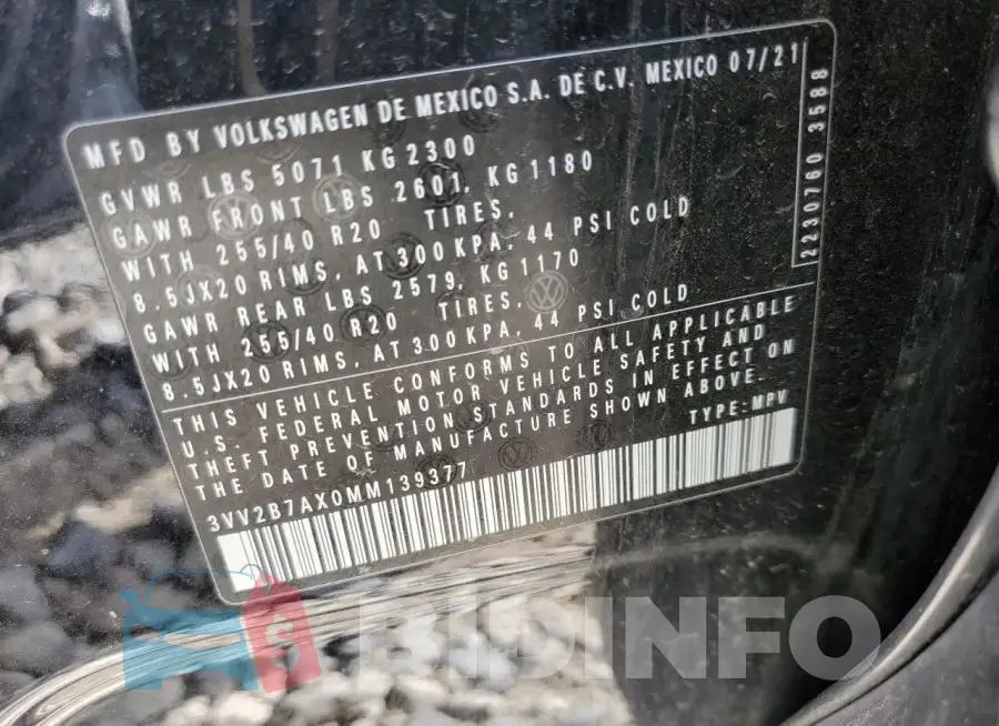 3VV2B7AX0MM139377 Photo# 12