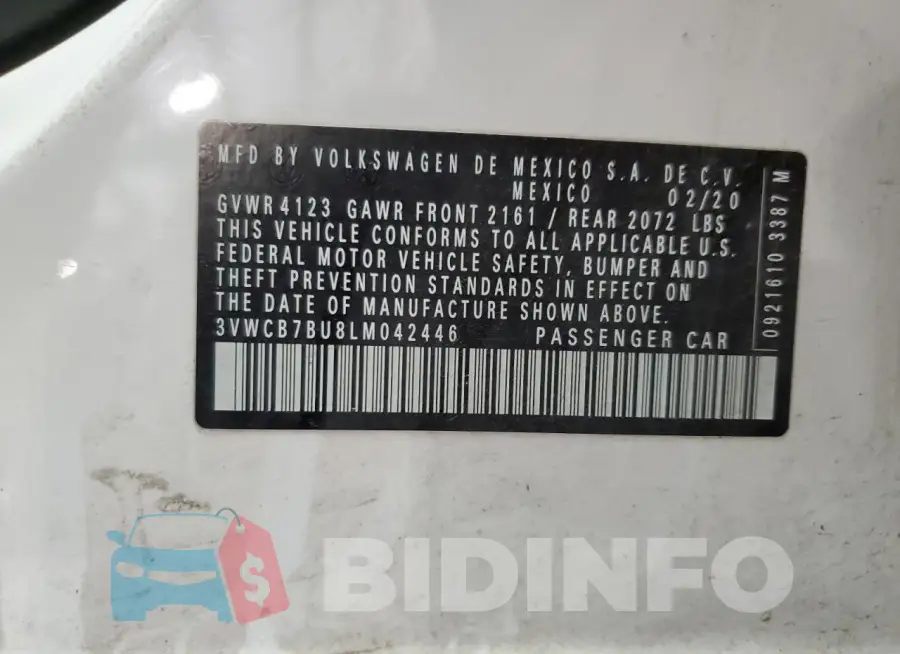 3VWCB7BU8LM042446 Photo# 12