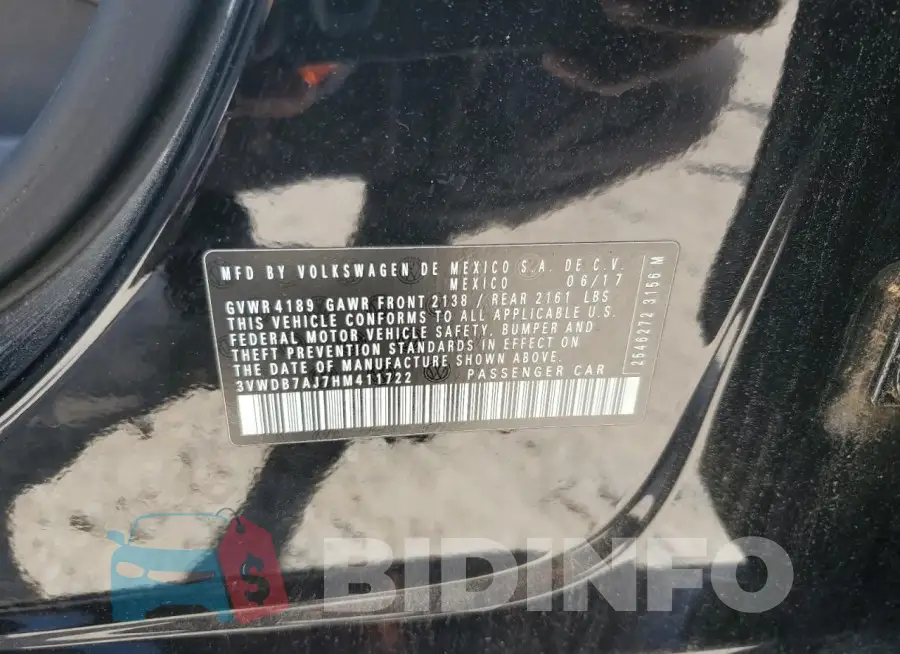 3VWDB7AJ7HM411722 Photo# 12