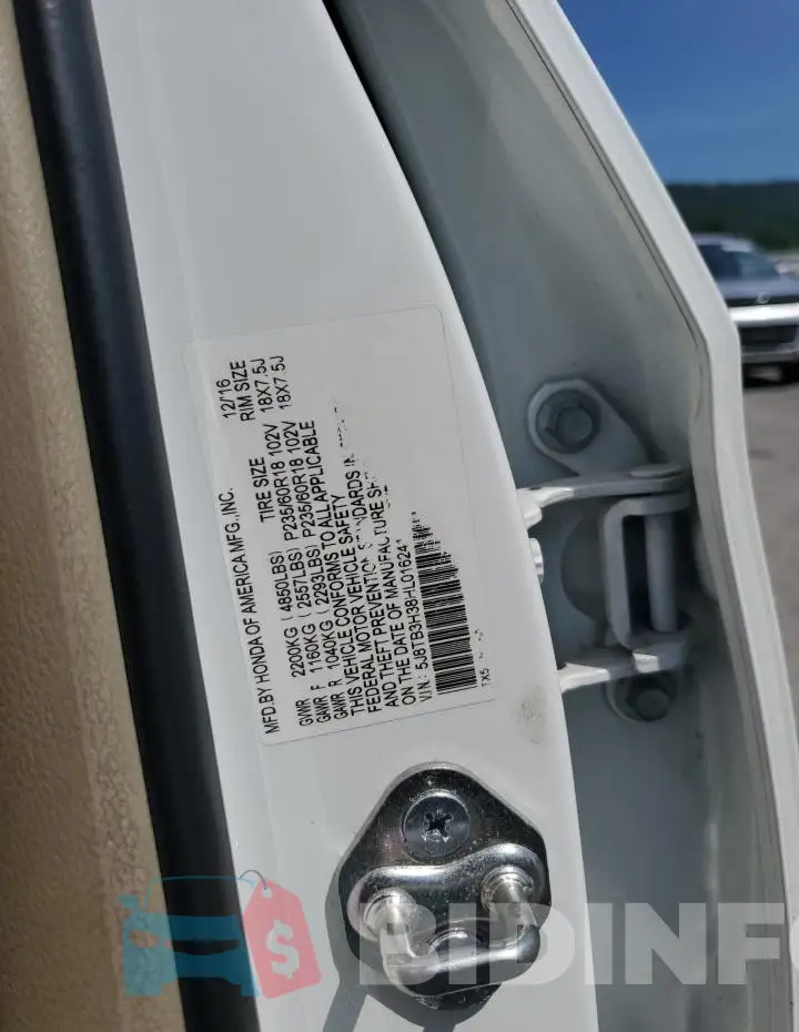 5J8TB3H38HL016241 Photo# 13