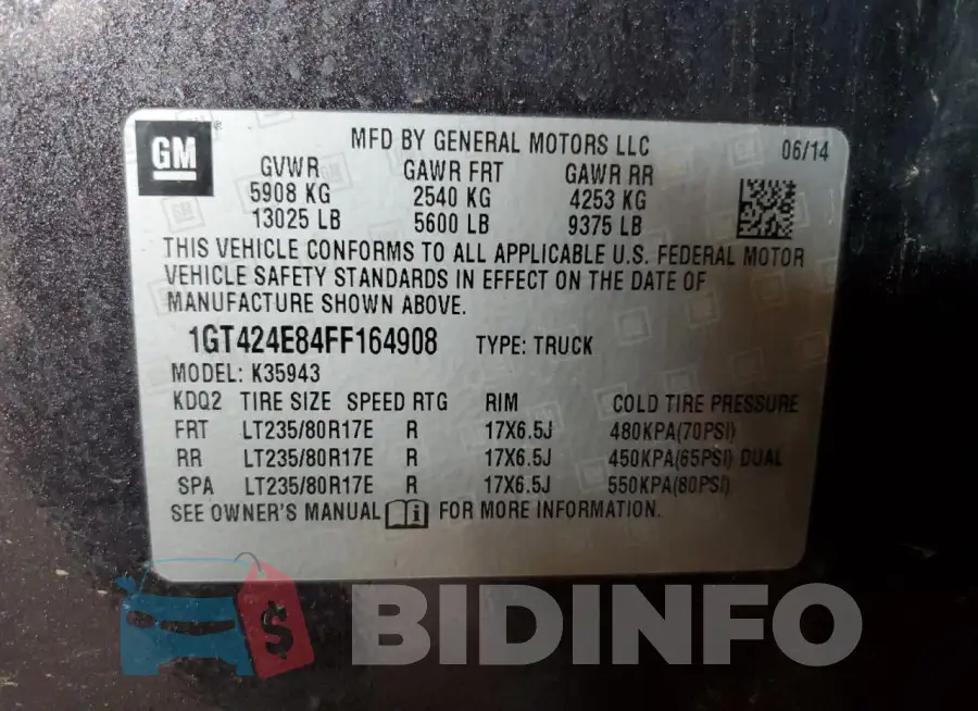 1GT424E84FF164908 Photo# 12