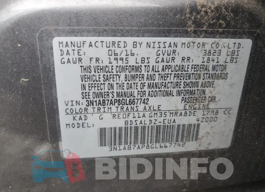 3N1AB7AP8GL667742 Photo# 13