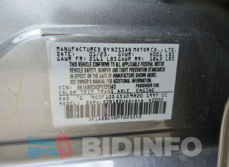 3N1AB8CV0PY225543 Photo# 12