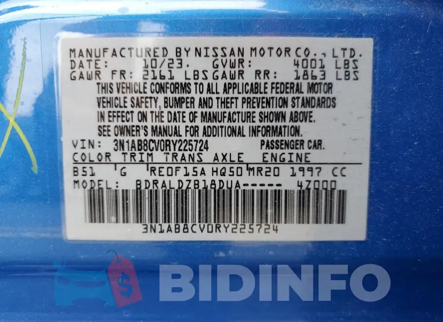 3N1AB8CV0RY225724 Photo# 12