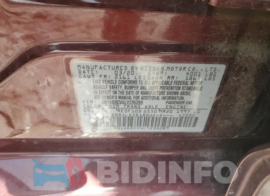 3N1AB8CV4LY235289 Photo# 12