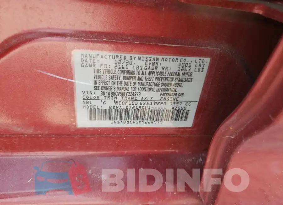 3N1AB8CV5MY224979 Photo# 12