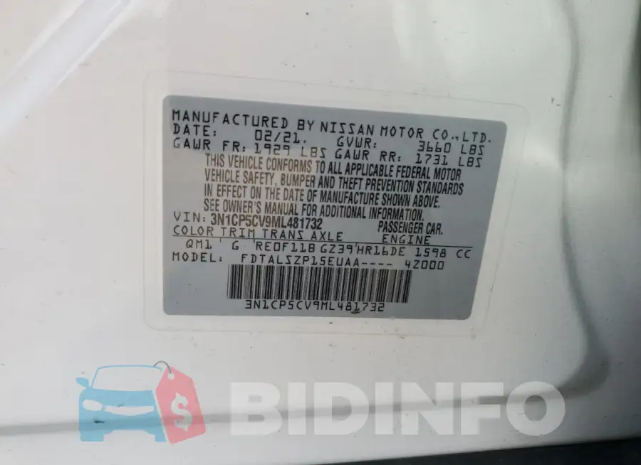 3N1CP5CV9ML481732 Photo# 13