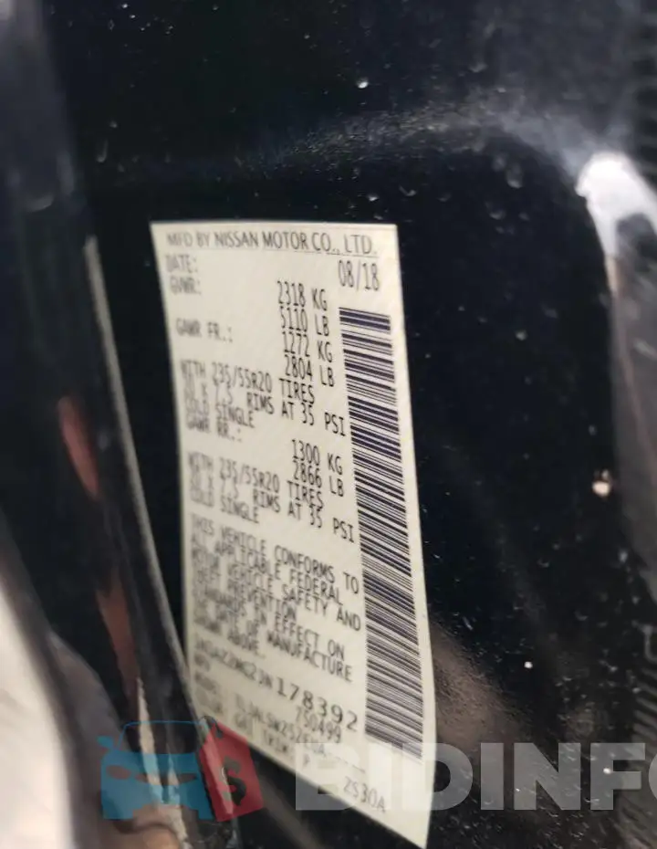 5N1AZ2MG2JN178392 Photo# 13