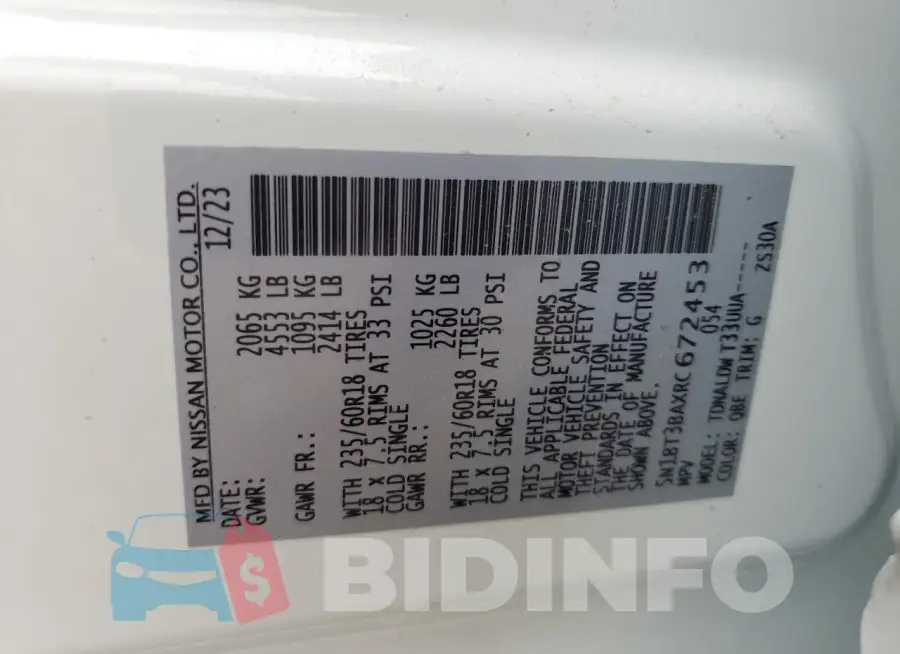 5N1BT3BAXRC672453 Photo# 12