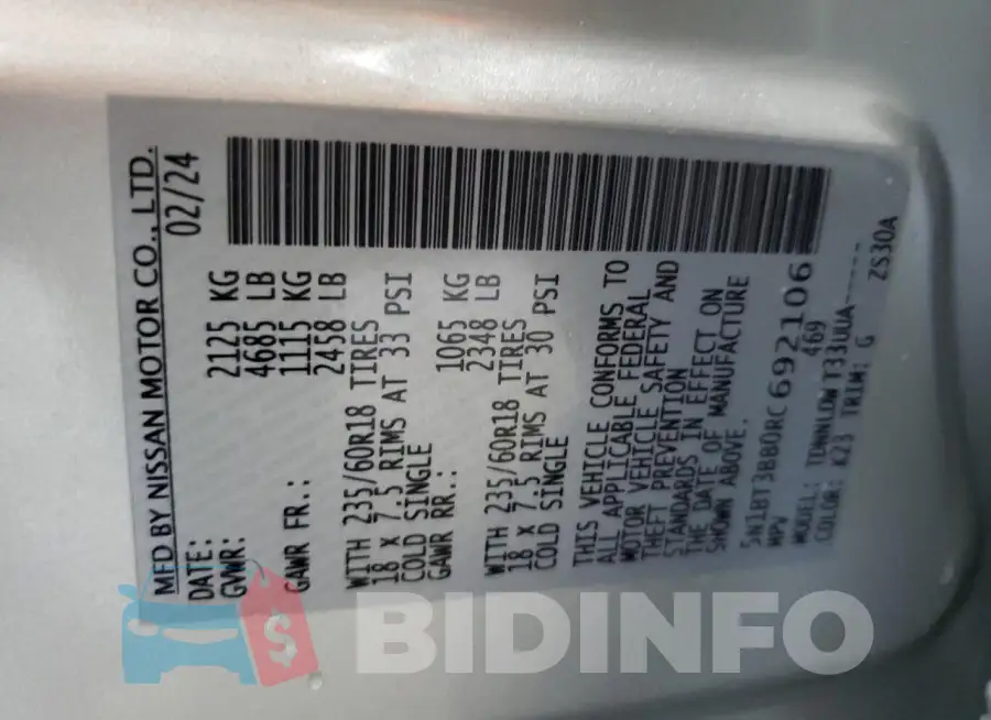 5N1BT3BB0RC692106 Photo# 14