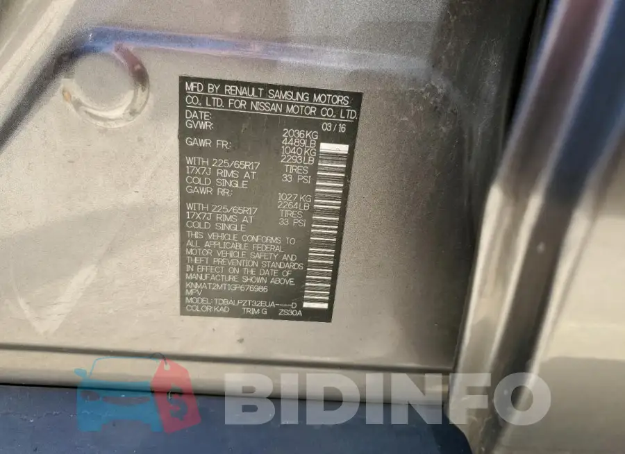 KNMAT2MT1GP676986 Photo# 12