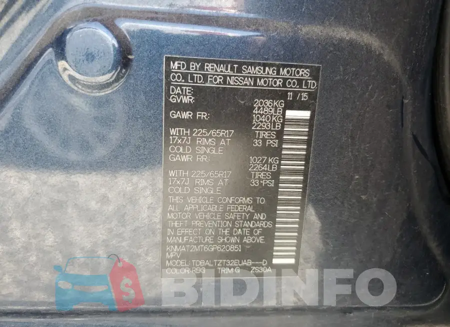 KNMAT2MT6GP620851 Photo# 13