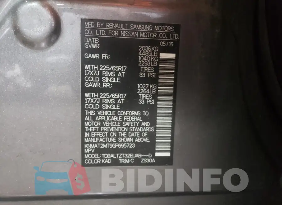 KNMAT2MT9GP695723 Photo# 12