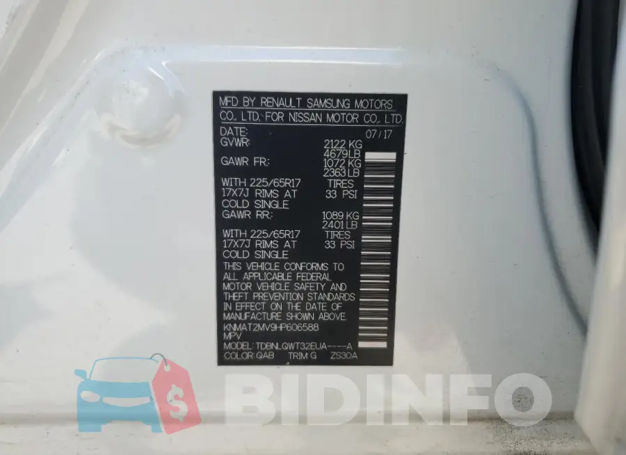 KNMAT2MV9HP606588 Photo# 14