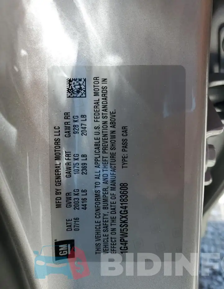1G4PW5SKXG4183608 Photo# 12