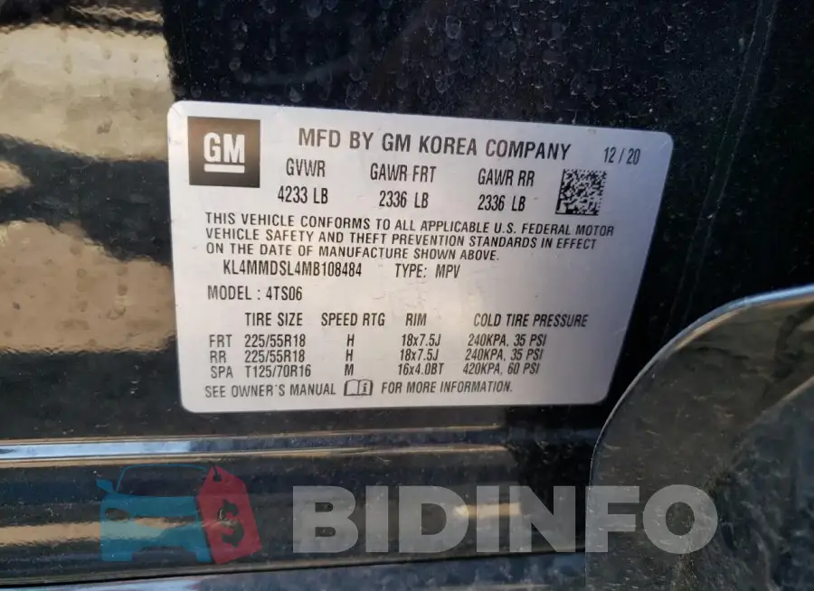 KL4MMDSL4MB108484 Photo# 13