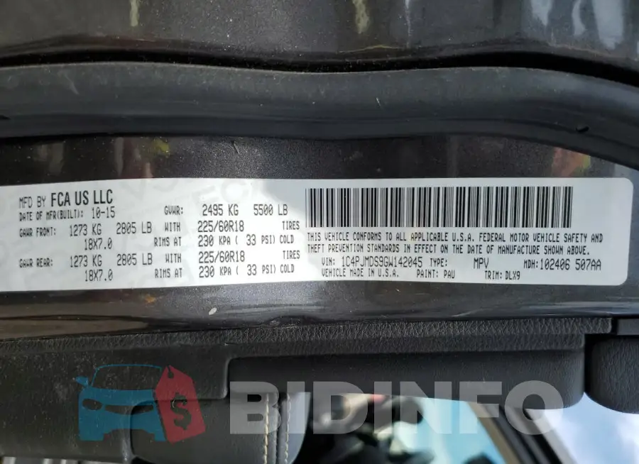 1C4PJMDS9GW142045 Photo# 13