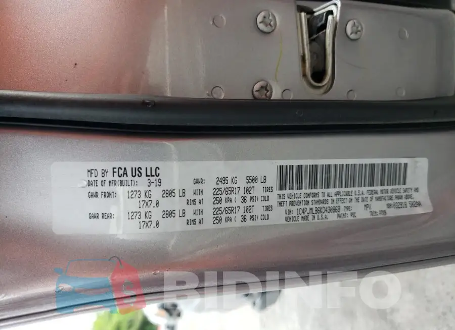 1C4PJMLB6KD430868 Photo# 13