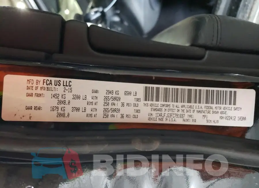 1C4RJFJG3FC791697 Photo# 12