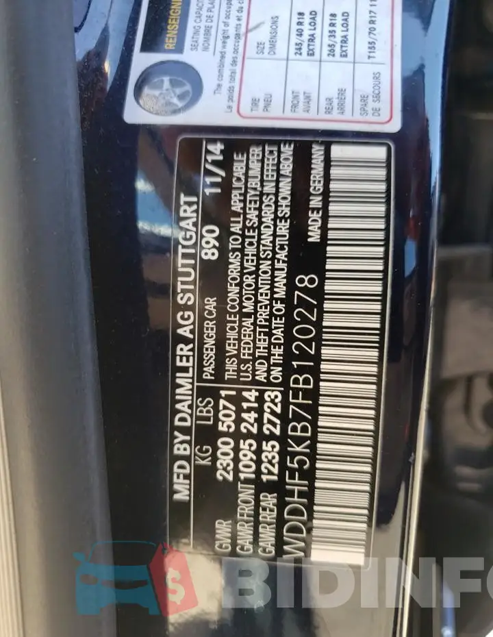 WDDHF5KB7FB120278 Photo# 12