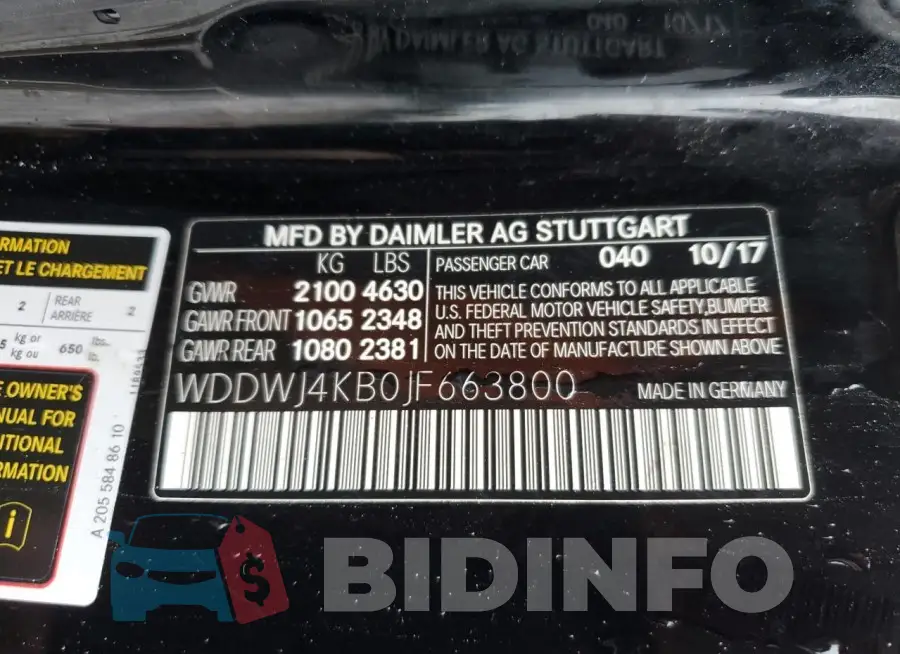 WDDWJ4KB0JF663800 Photo# 12