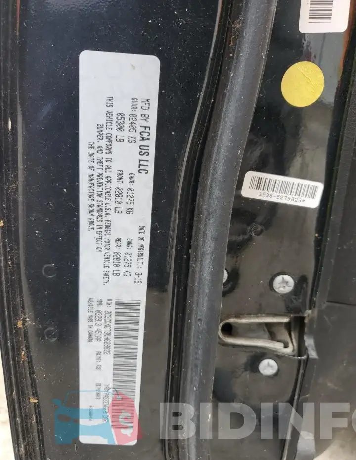 2C3CDXCT3KH629822 Photo# 13