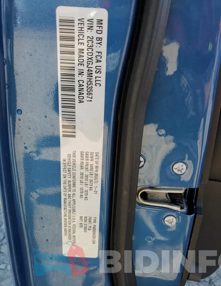 2C3CDXGJ4MH535671 Photo# 13