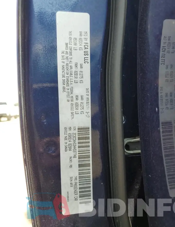 2C3CDXHG3HH597748 Photo# 13